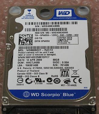 Hard drive 80gb