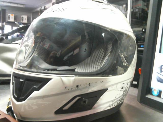 Casque de moto blanc