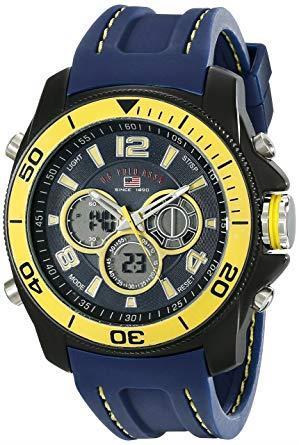 Montre bleu et jaune