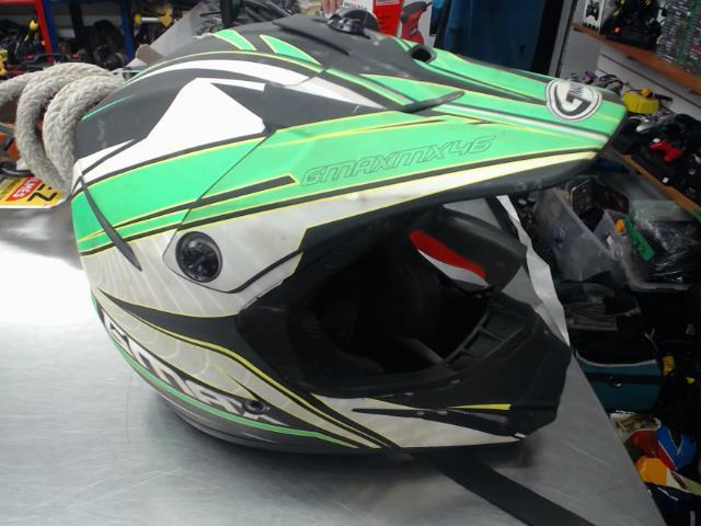 Casque de moto vert