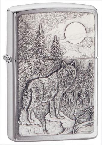 Zippo wolf and moon