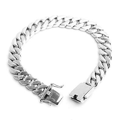 Bracelet maille miami silver