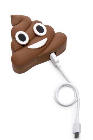 Poop emoji battery pack