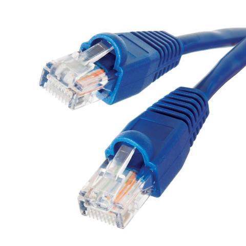 Cable ethernet bleu moyen