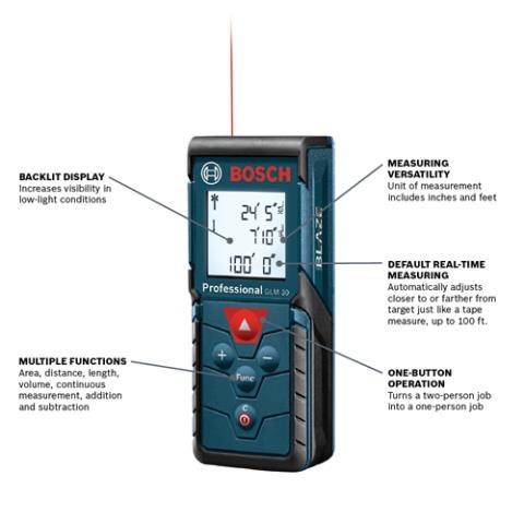 Mesure laser boite bosch 100ft