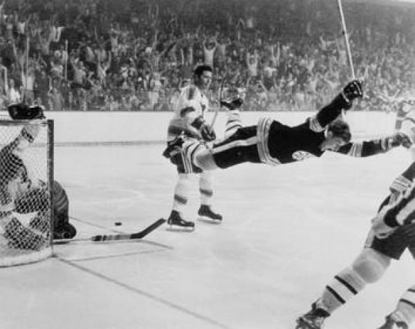 Bobby orr flying goal piece of jerseys