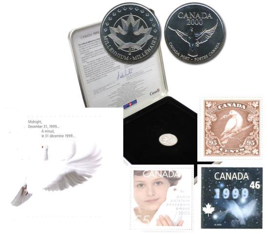 Canada post 1999/2000 keepsake,stamp+coi