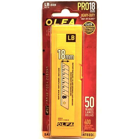 Packet de 50 blades de 18mm