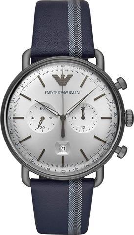 Montre cronograph quartz bracelet bleu