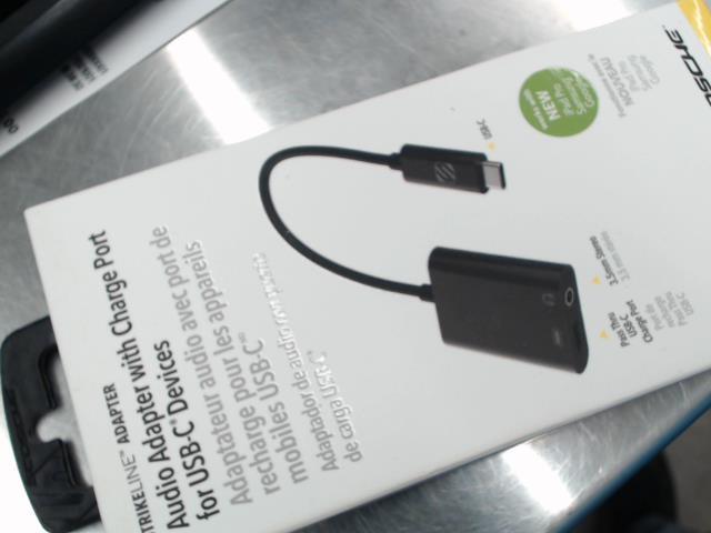 Audio adapter with charge port for usb c