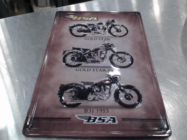 Plaque metal harley davidson