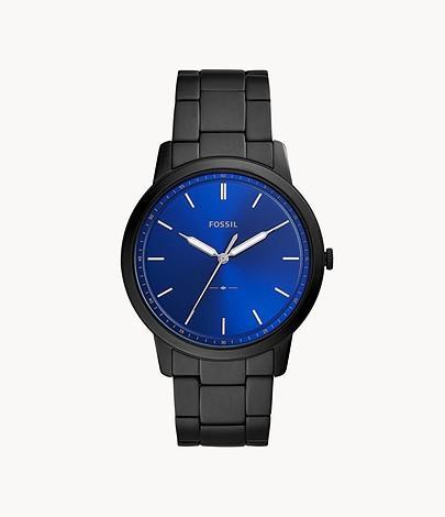 Montre fossil bleu et noir