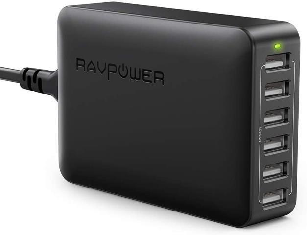 6 usb port wall charger - 60w