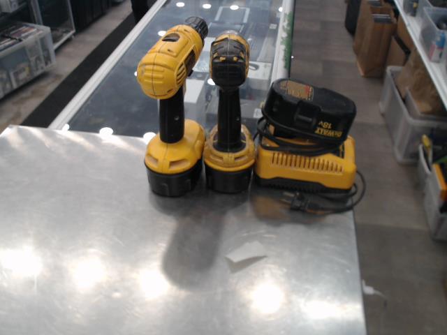 Kit dewalt avec 2 drill + batt et charg