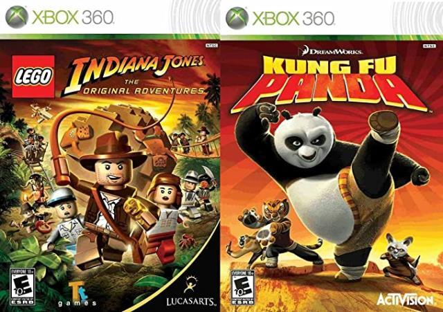 Lot kungfu panda+lego indianjones xbox36