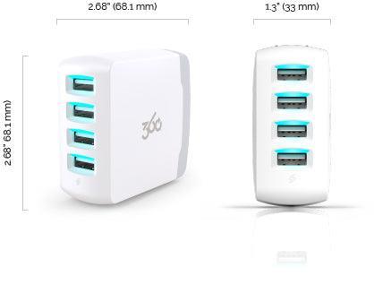 Premium wall charger 8.0 amps 4 usb port