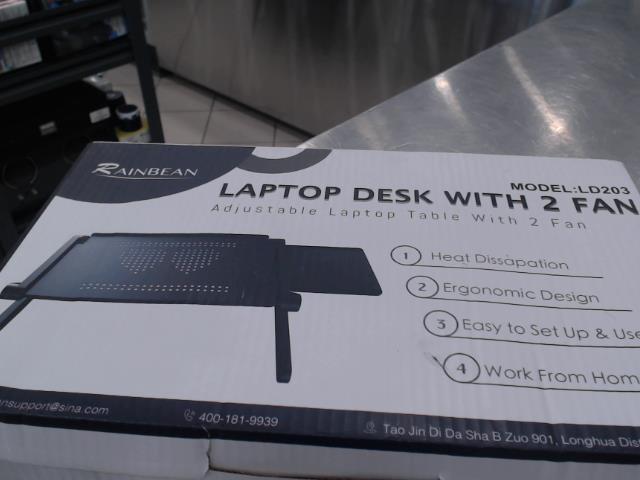 Laptop desk with 2 fan