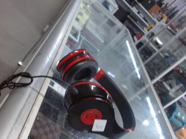 Headphone stereo rouge