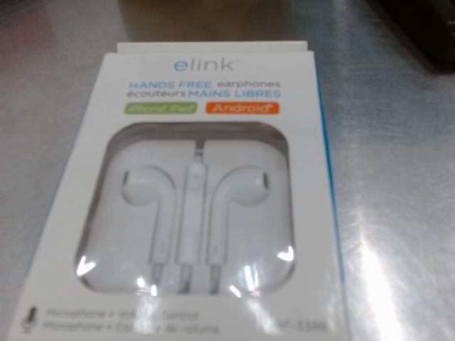 Elink hands free earphones iphone/and