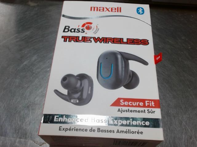 Bass true wireless earbuds neuf