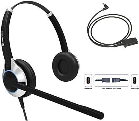 Double ear headset w/ noise cancel mic