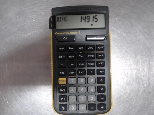 Calculatrice jaune avec couver