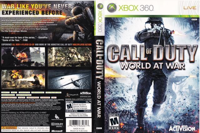 Call of duty world of war xbox360