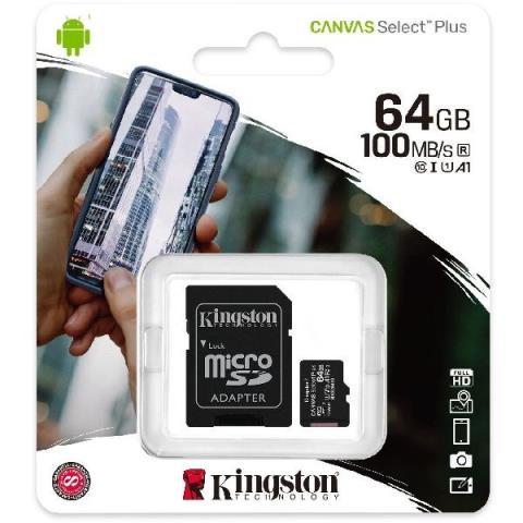 Carte micro sd+ adapteur noir 64gb