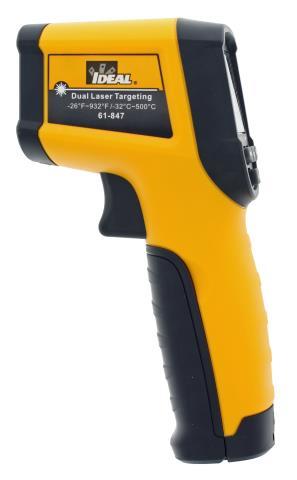 Dual laser 12.1 infrared thermometer