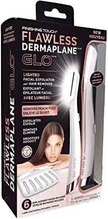 Lighted facial exfoliator + hair remover