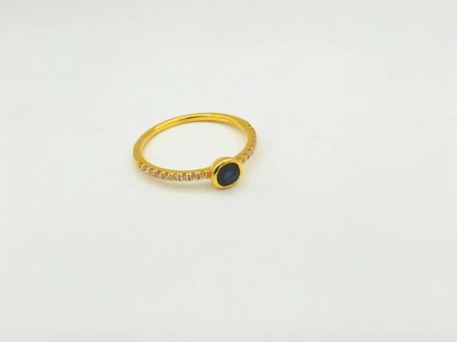 BAGUE OR 14KT DIAM