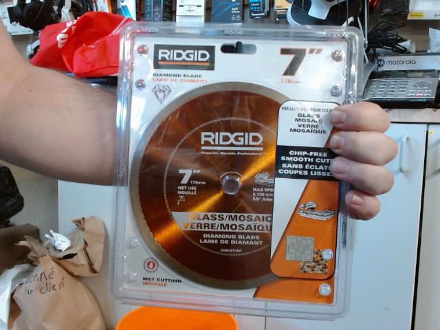 Ridgid 7 inch blade for glass