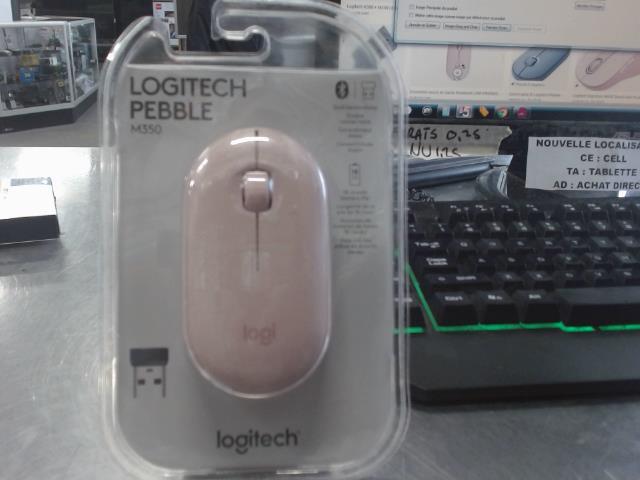 Souris sans fil+bluetooth rose logitech