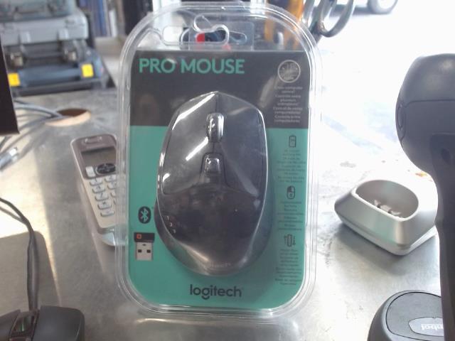 Souris noir sans fil +bouton supp