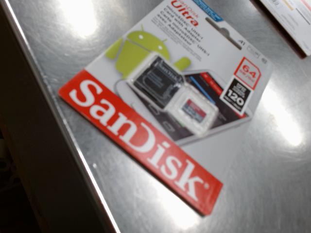 Micro sd 64gb avec adapteur