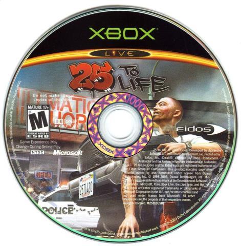 25 to life disk only