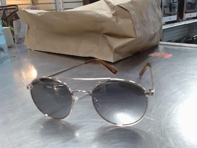 Lunette aviator brun et chrome