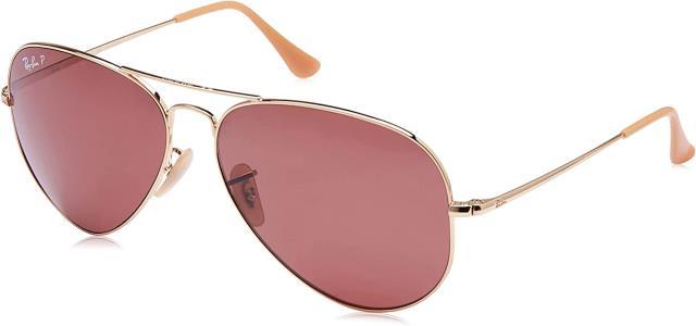 Aviator gold rim pink lense