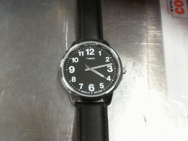 Timex watch black leather bold 43mm