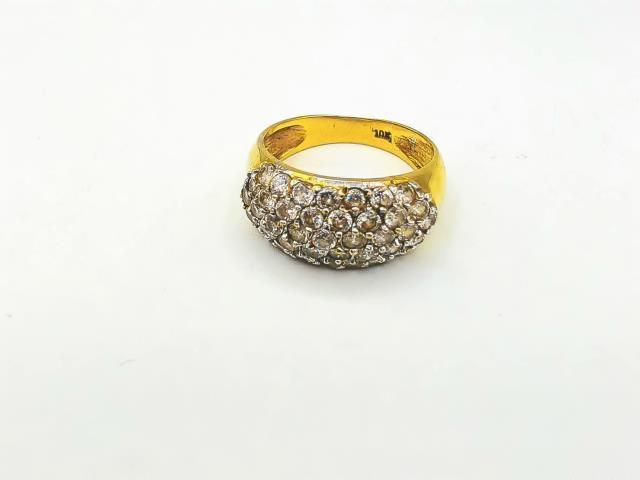 BAGUE EN OR 10KT   DIAMANTS