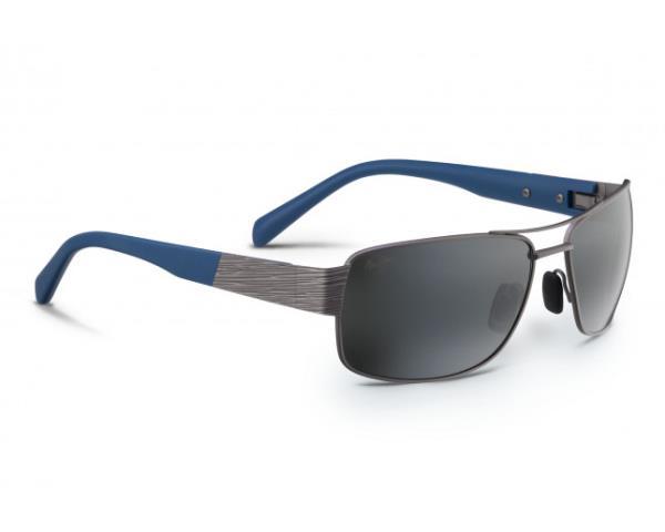 Lunette de soleil maui jim bleu argent