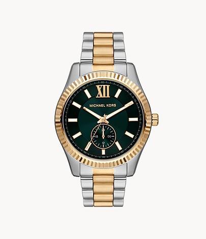 Montre homme avec fond vert