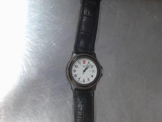 Black and white swiss army watch