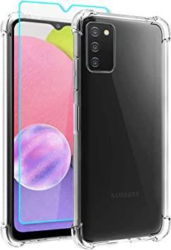 Samsung a03s noir + case transparent