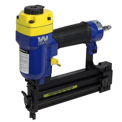 Blue and black nail gun