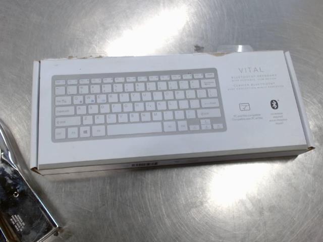 Clavier bluetooth sans fil blanc