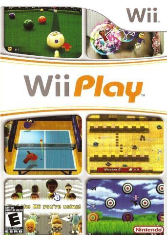 Wii wiiplay booklet + title sleeve