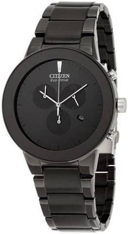 Montre noire pour homme chrono