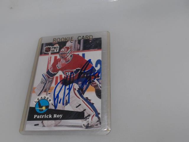 Carte hockey patrick roy signer