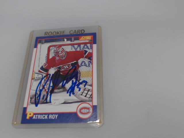 Carte hockey patrick roy signer